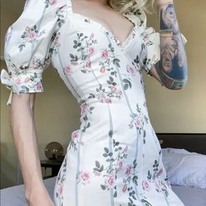 For Love + Lemons Rose Stripe Mini Dress